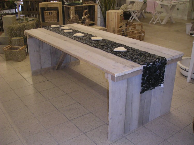 Skim Ruwe slaap onderwijzen Kloostertafel.eu, Wittetafel Lange Witte tafel Kloostertafels,  woonkeukentafels